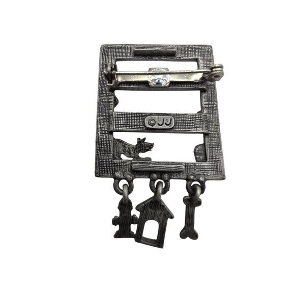 Love My Dog Pewter Brooch Pendant Dangling Charms By JJ animal womens Jewelry - Picture 2 of 4